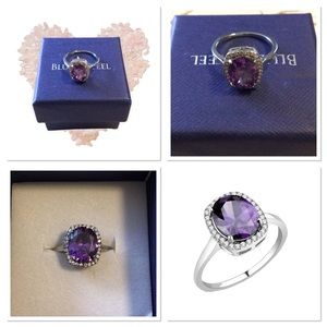 Amethyst stainless steel ring size 5 New